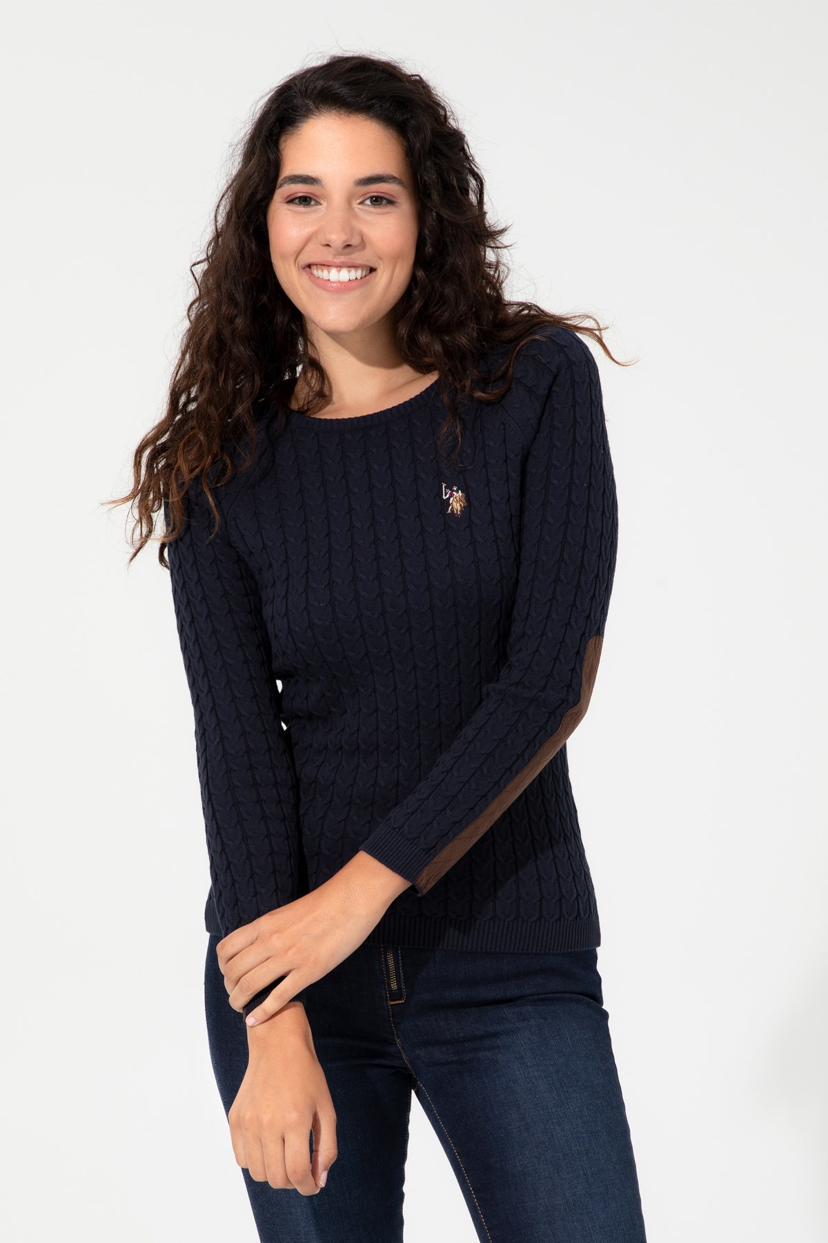 U.S. Polo Assn. Kadın Triko Kazak 50255659-VR033 Lacivert