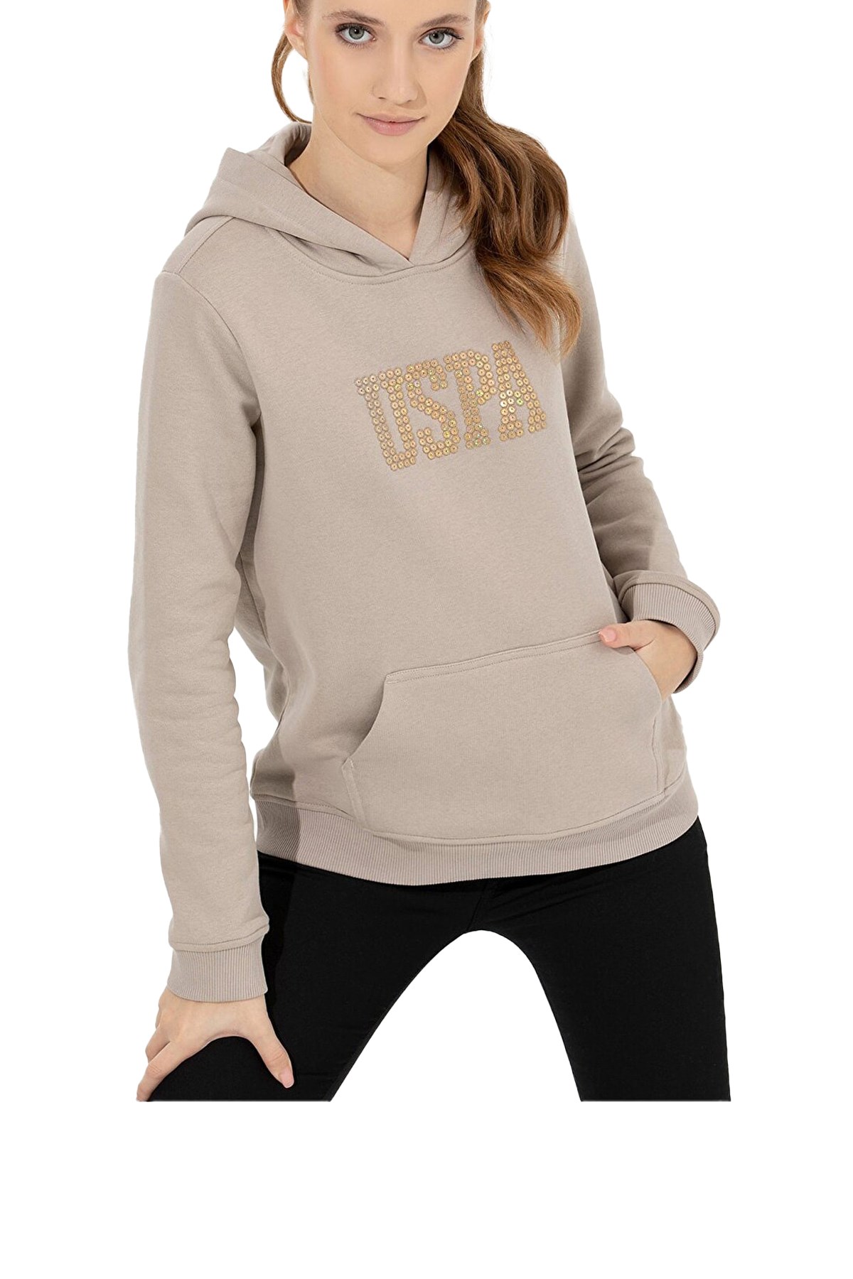 U.S. Polo Assn. Kadın Sweatshirt 50256249-VR049 Gri