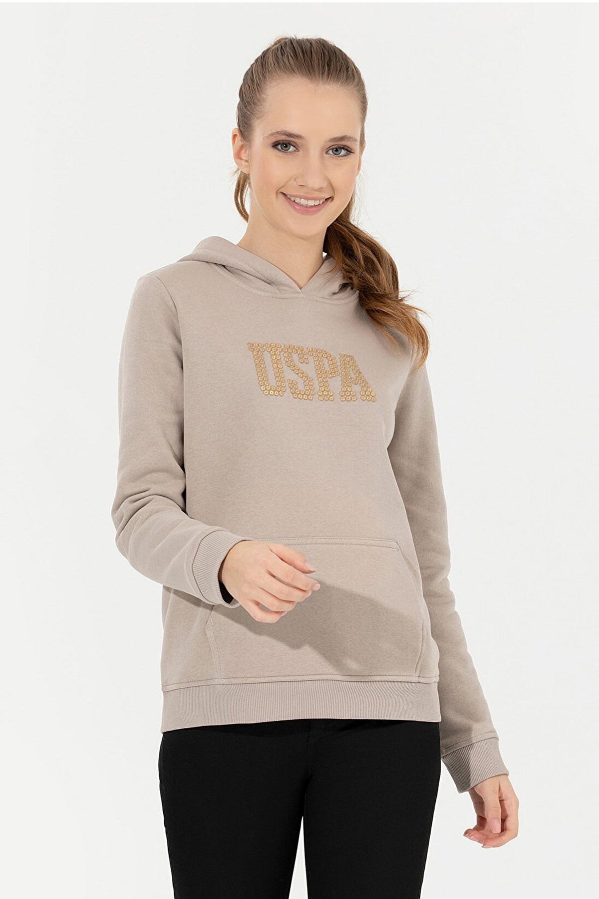 U.S. Polo Assn. Kadın Sweatshirt 50256249-VR049 Gri