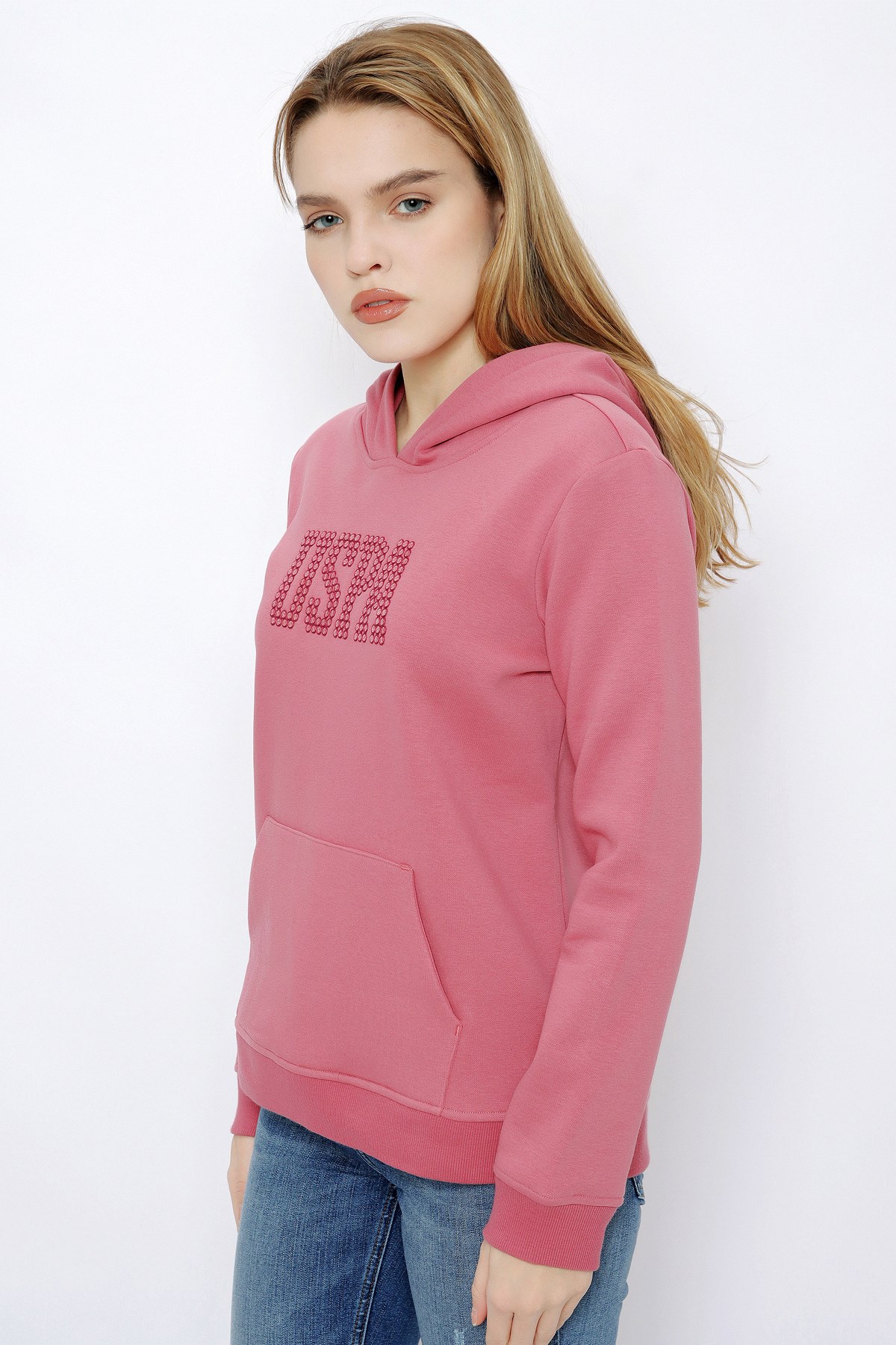 U.S. Polo Assn. Kadın Sweatshirt 50256249-VR167 Pembe