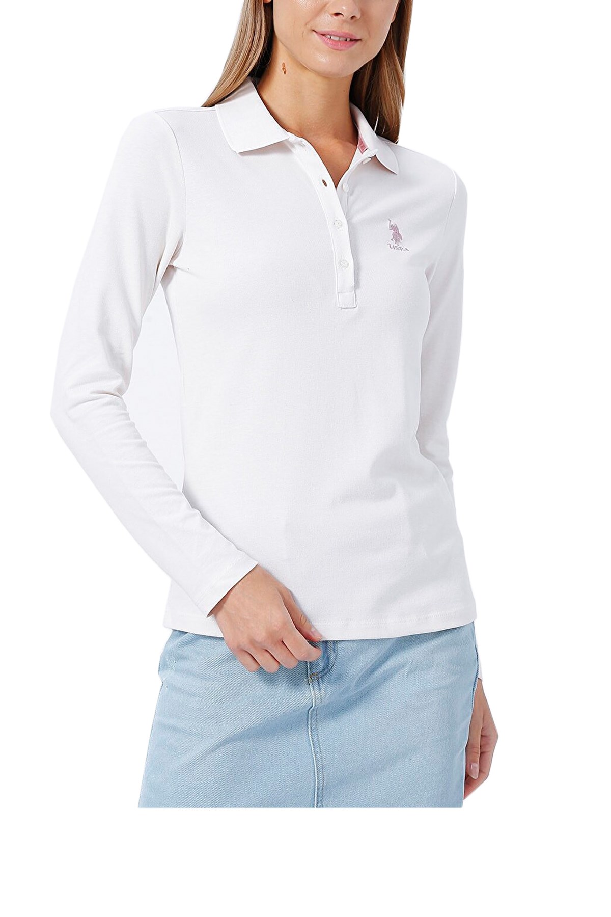 U.S. Polo Assn. Kadın Sweatshirt 50256259-VR019 Beyaz