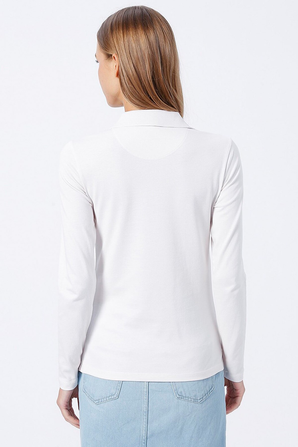 U.S. Polo Assn. Kadın Sweatshirt 50256259-VR019 Beyaz