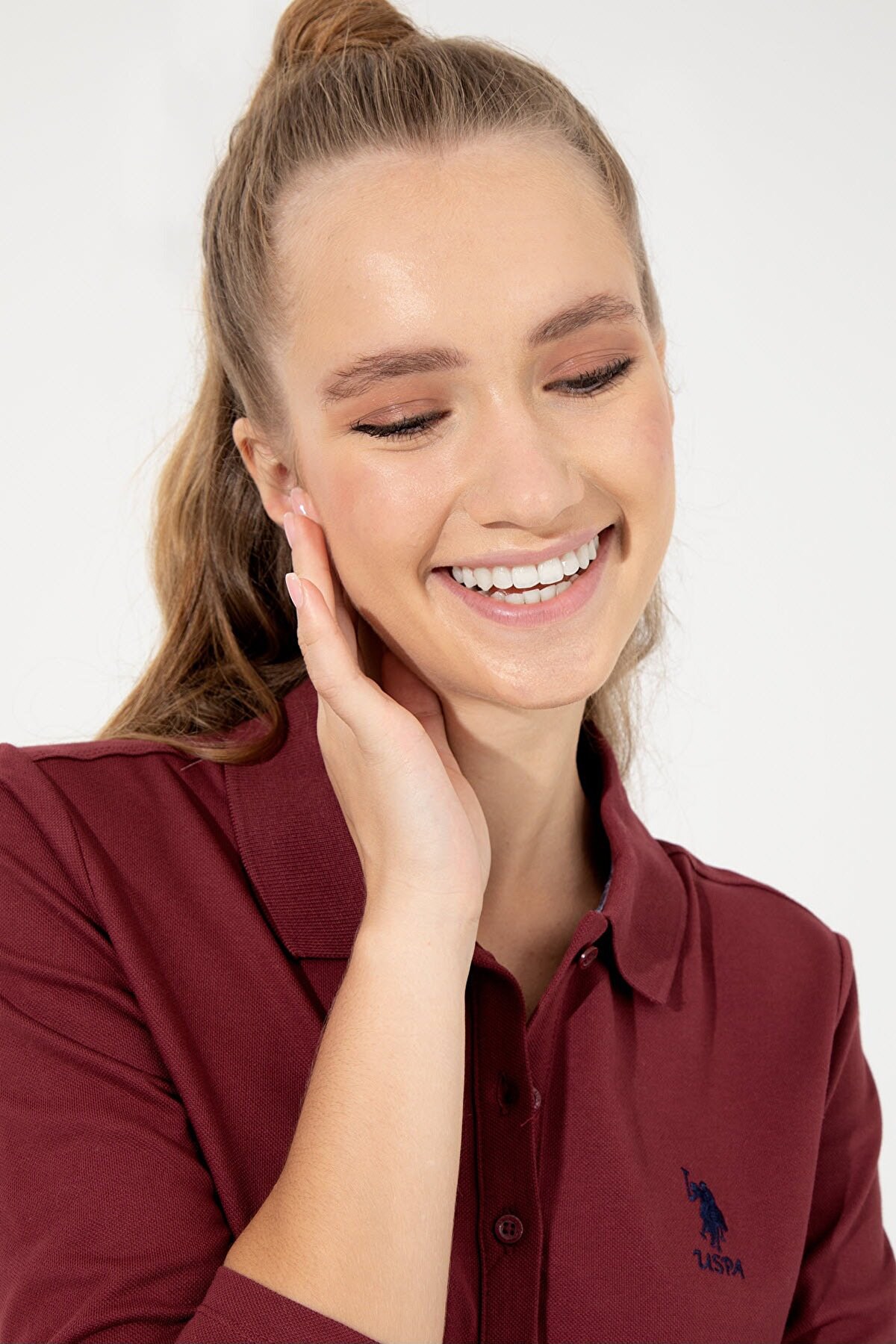 U.S. Polo Assn. Kadın Sweatshirt 50256259-VR223 Kırmızı