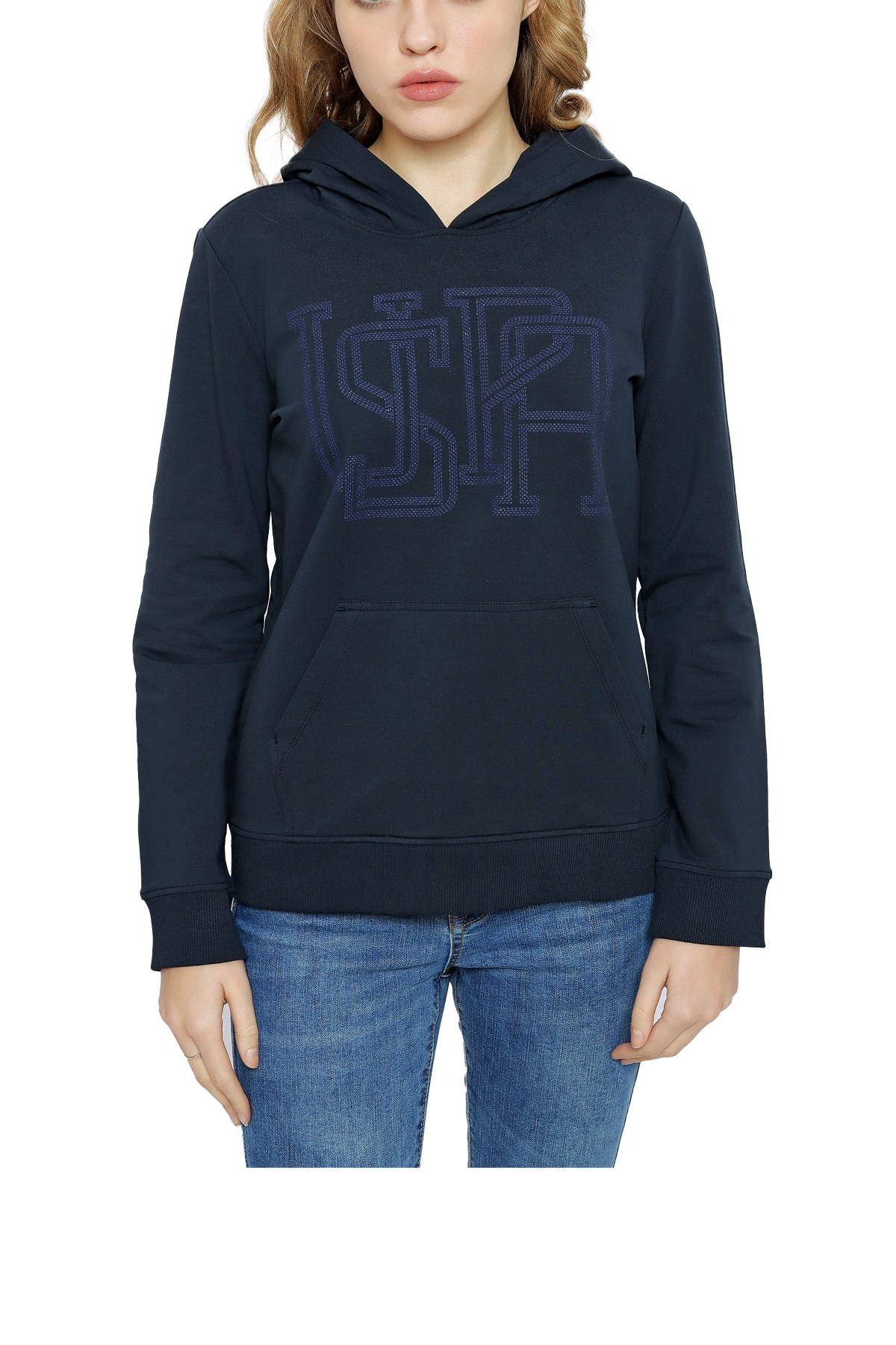 U.S. Polo Assn. Kadın Sweatshirt 50256291-VR033 Lacivert
