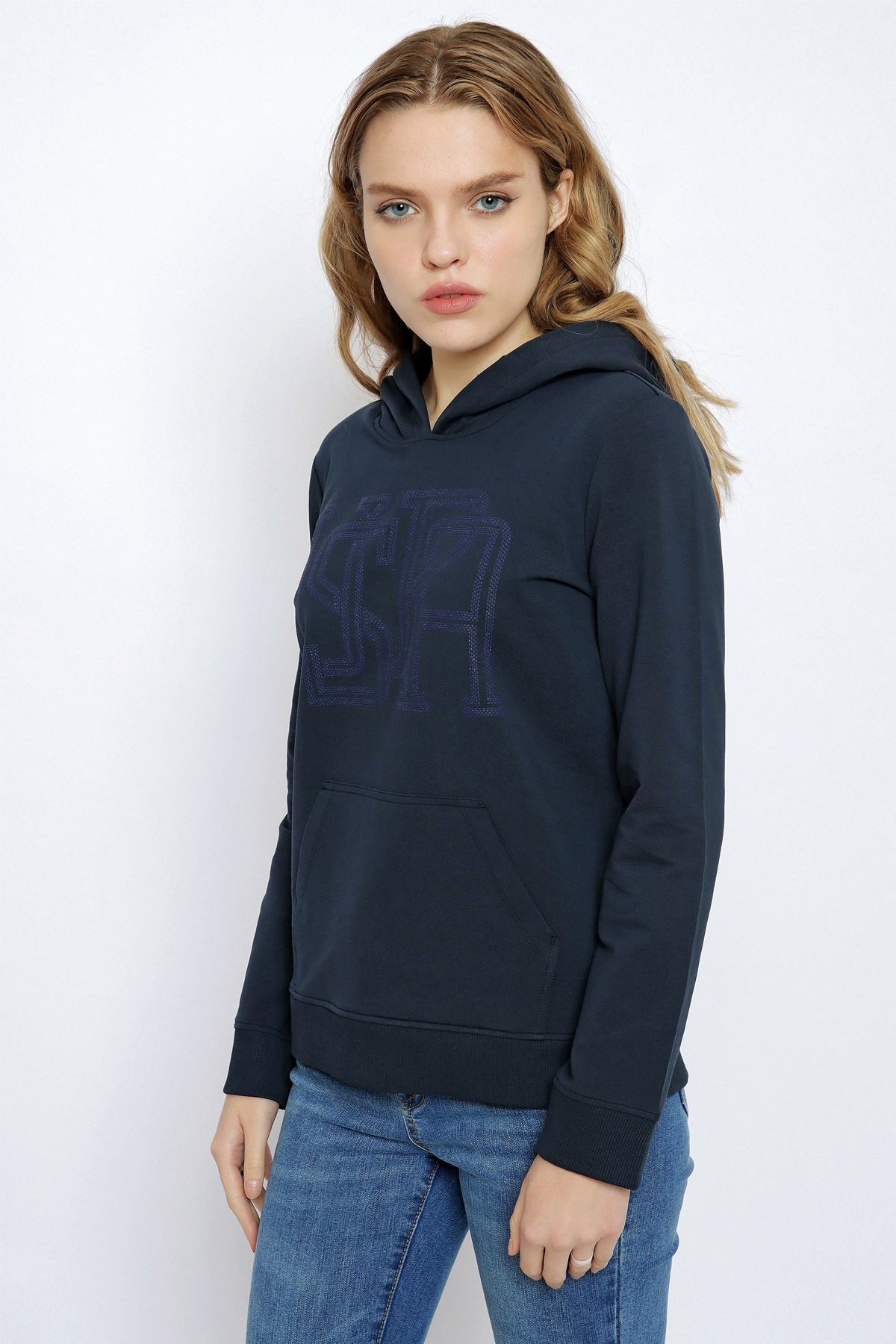 U.S. Polo Assn. Kadın Sweatshirt 50256291-VR033 Lacivert