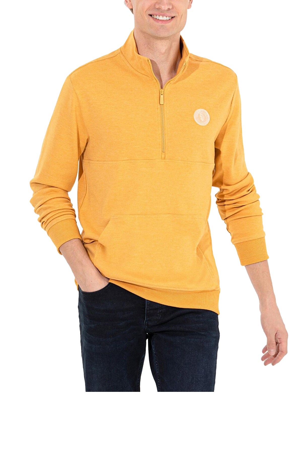 U.S. Polo Assn. Erkek Sweatshirt 50256328-VR227 Sarı