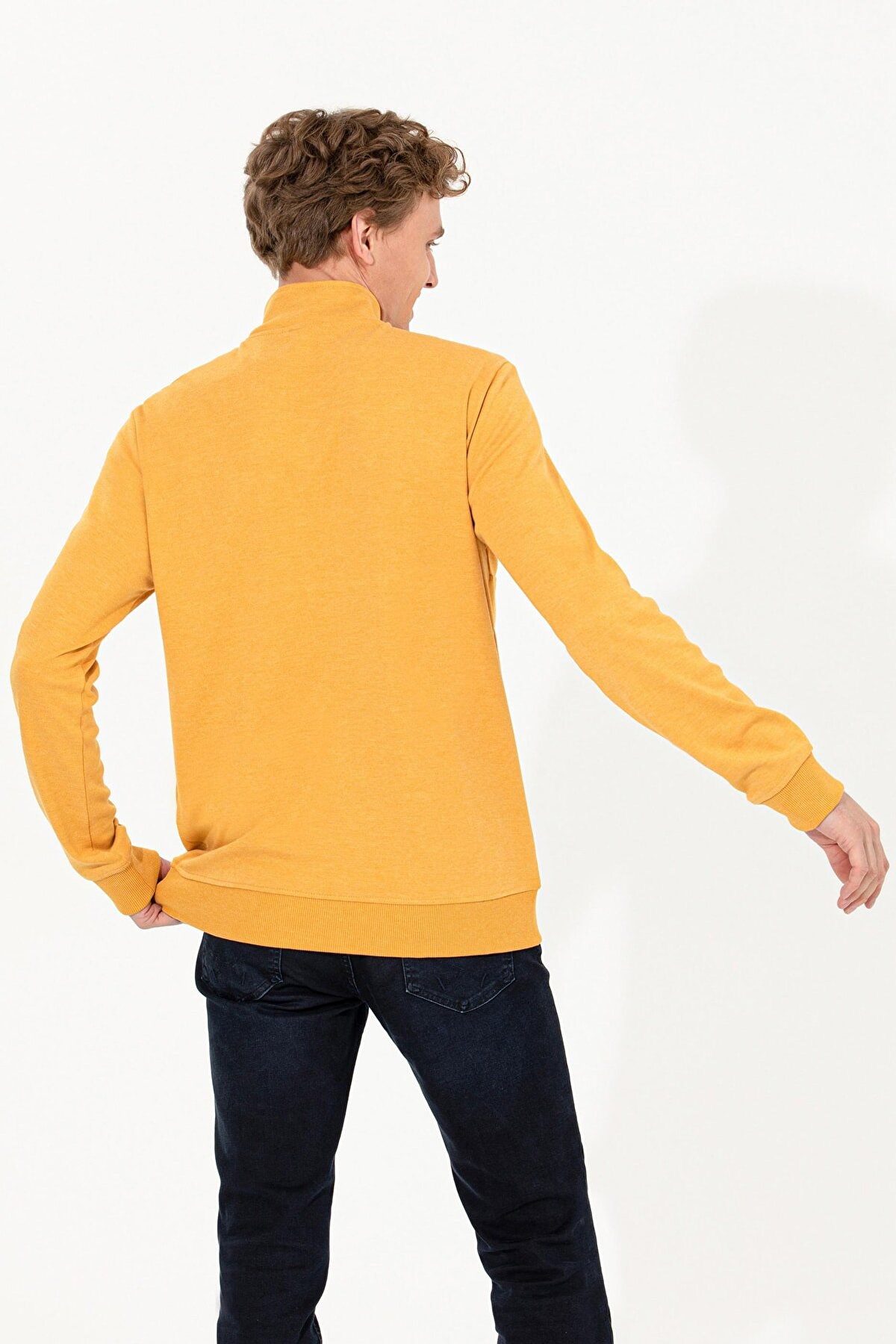 U.S. Polo Assn. Erkek Sweatshirt 50256328-VR227 Sarı