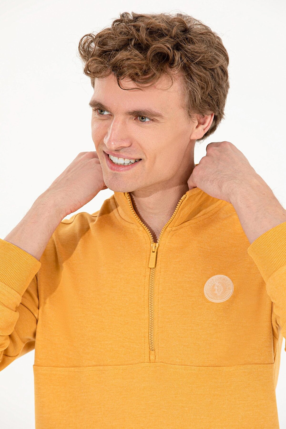 U.S. Polo Assn. Erkek Sweatshirt 50256328-VR227 Sarı