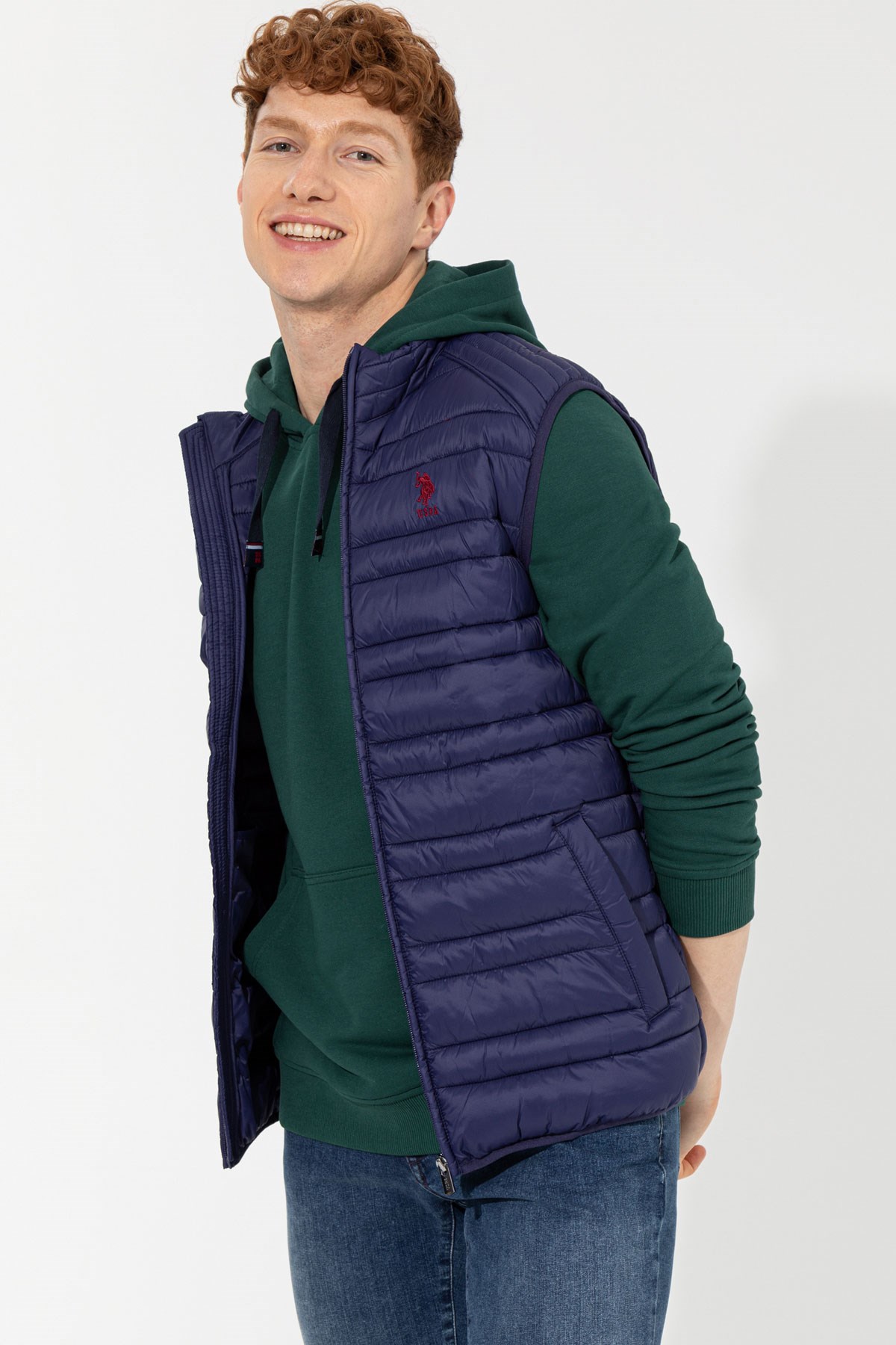 U.S. Polo Assn. Erkek Yelek 50256535-VR033 Lacivert