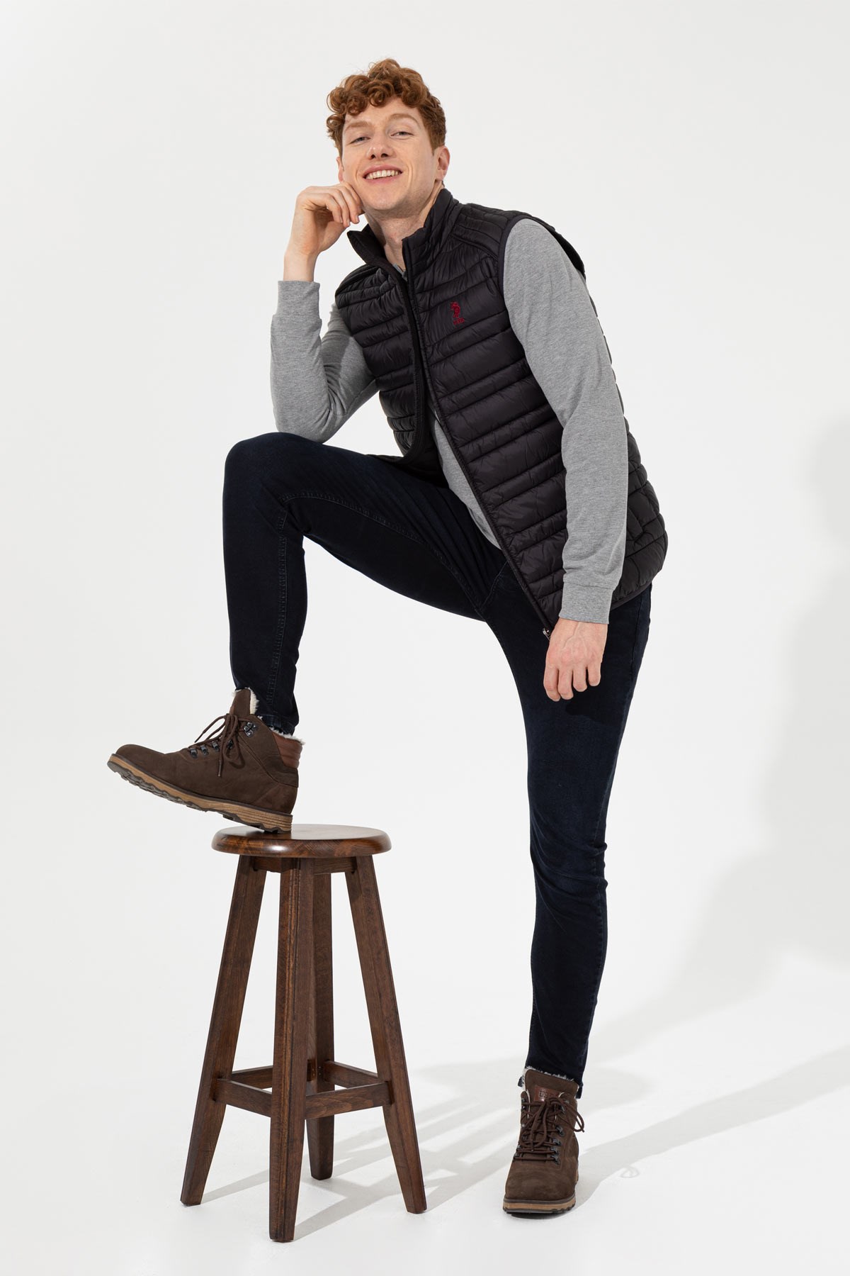 U.S. Polo Assn. Erkek Yelek 50256535-VR046 Siyah