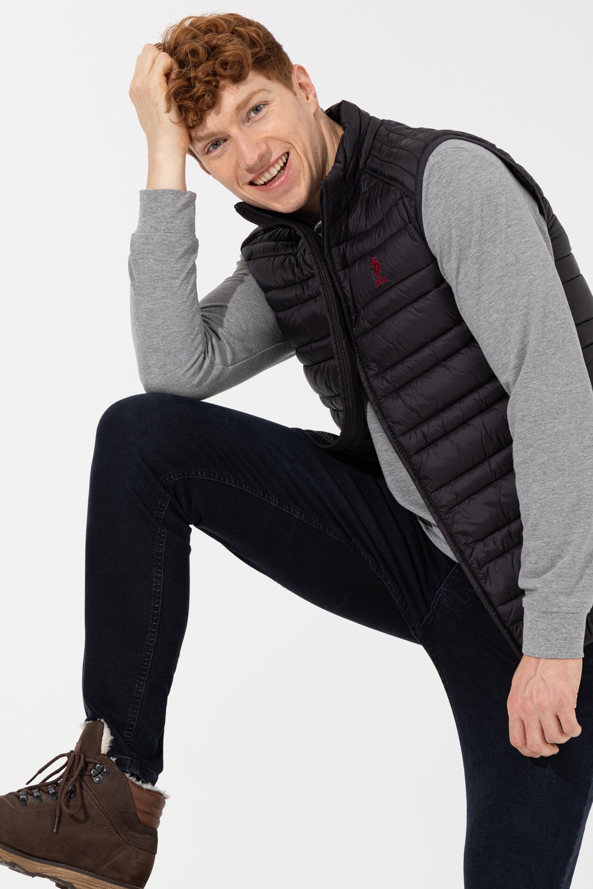 U.S. Polo Assn. Erkek Yelek 50256535-VR046 Siyah