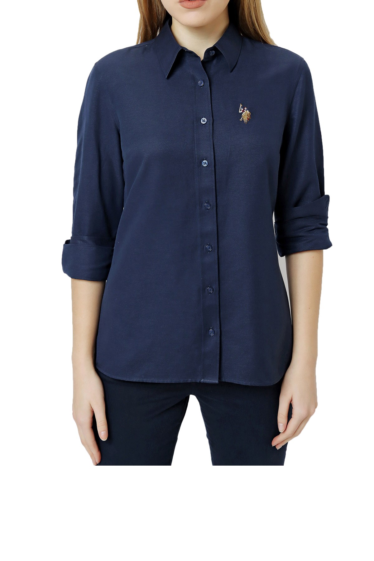 U.S. Polo Assn. Kadın Gömlek 50256672-VR033 Lacivert