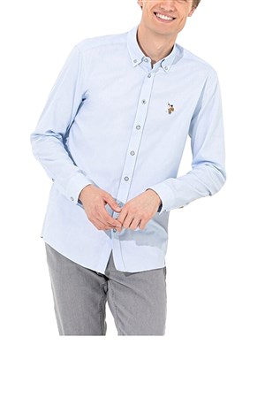 U.S. Polo Assn. Erkek Gömlek 50256694-VR003 Mavi