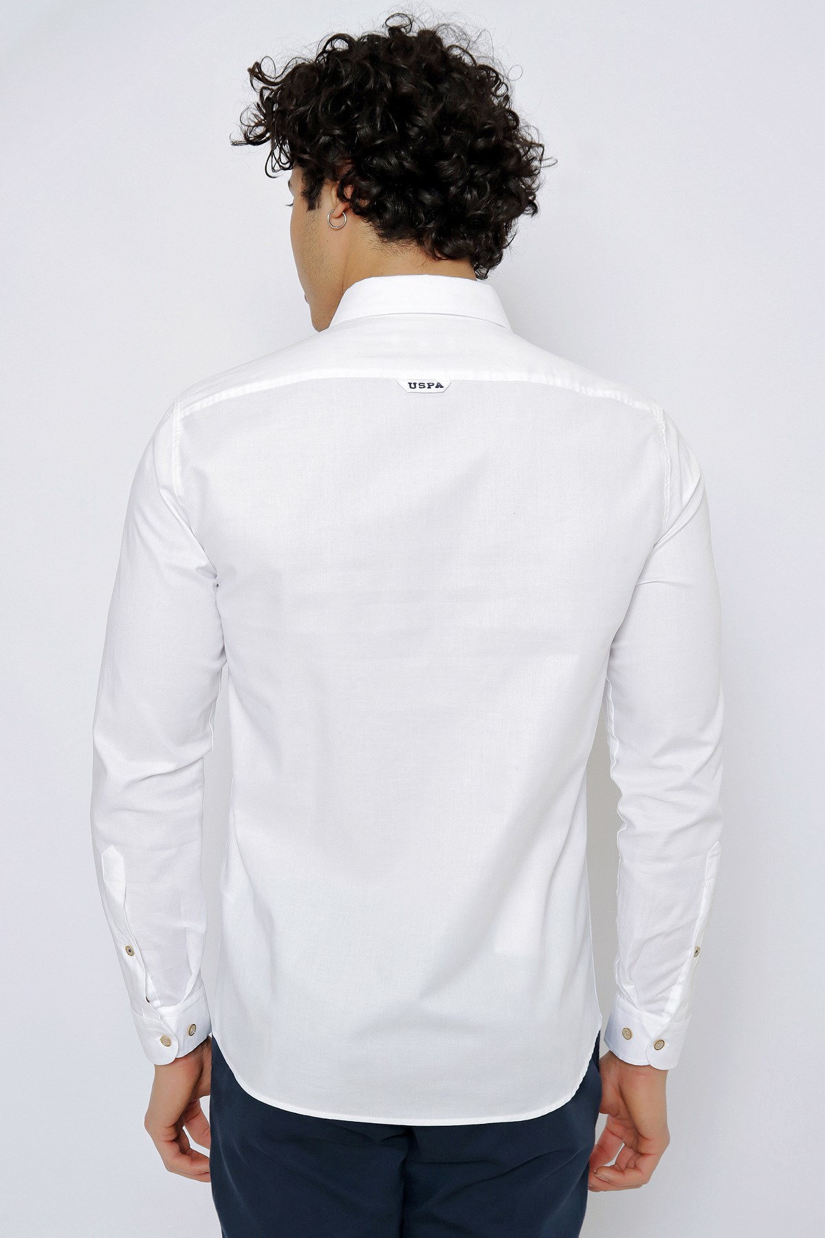 U.S. Polo Assn. Erkek Gömlek 50256694-VR013 Beyaz