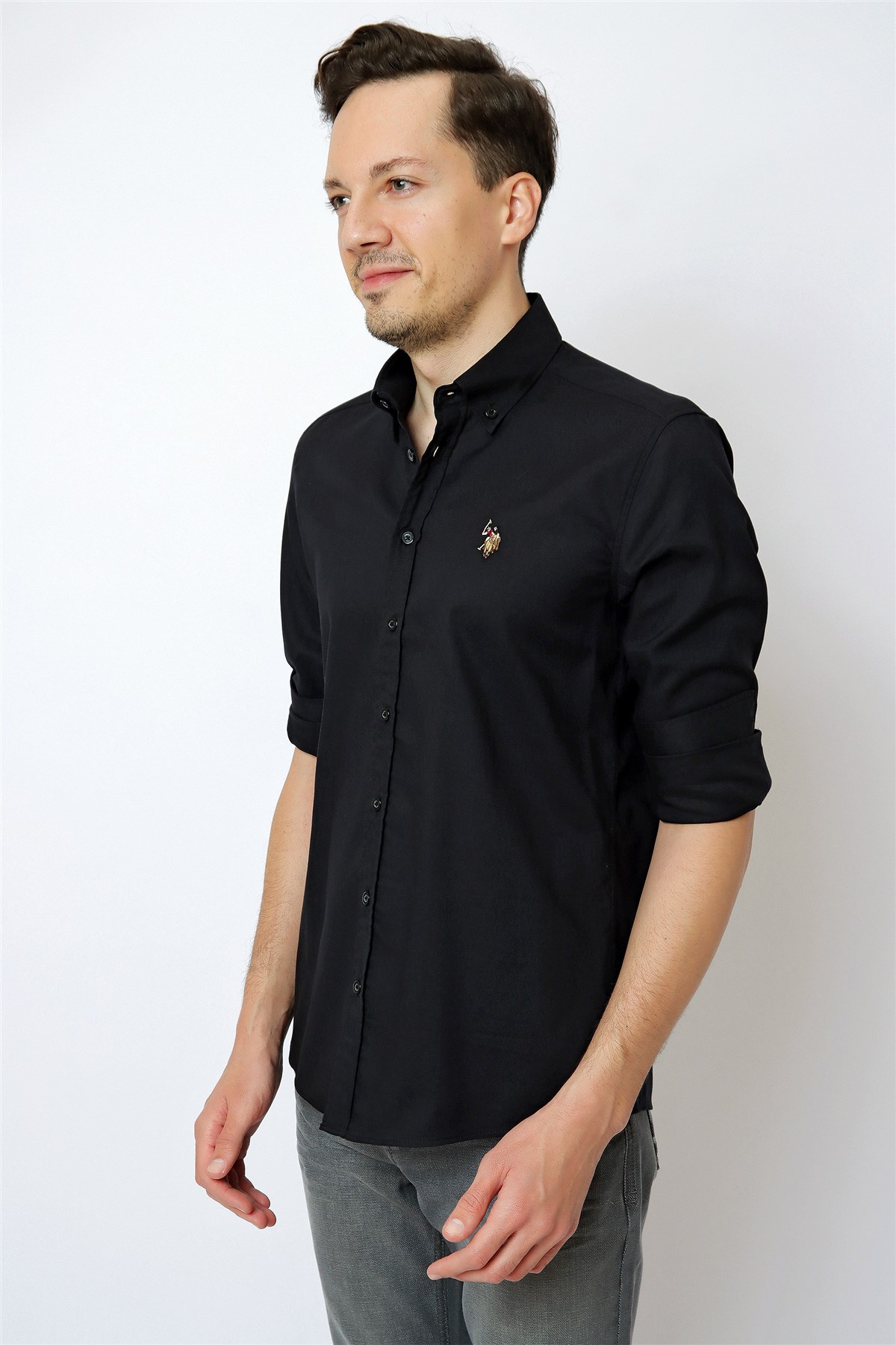 U.S. Polo Assn. Erkek Gömlek 50256694-VR046 Siyah