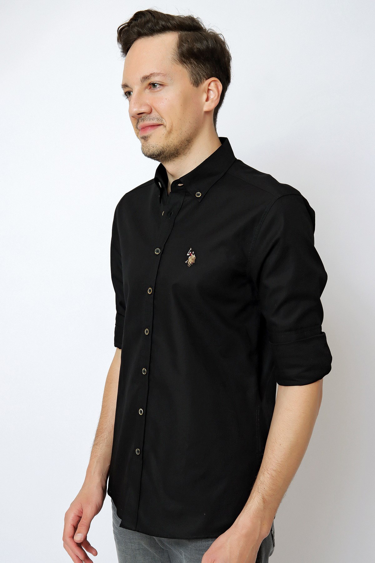 U.S. Polo Assn. Erkek Gömlek 50256733-VR046 Siyah