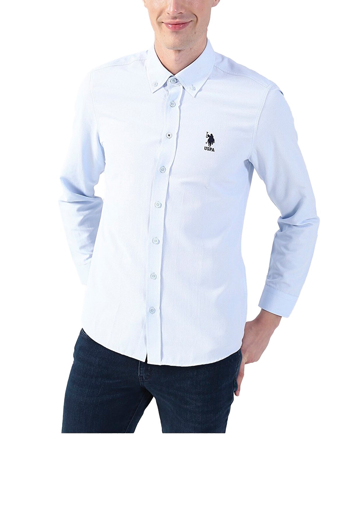 U.S. Polo Assn. Erkek Gömlek 50256741-VR003 Mavi