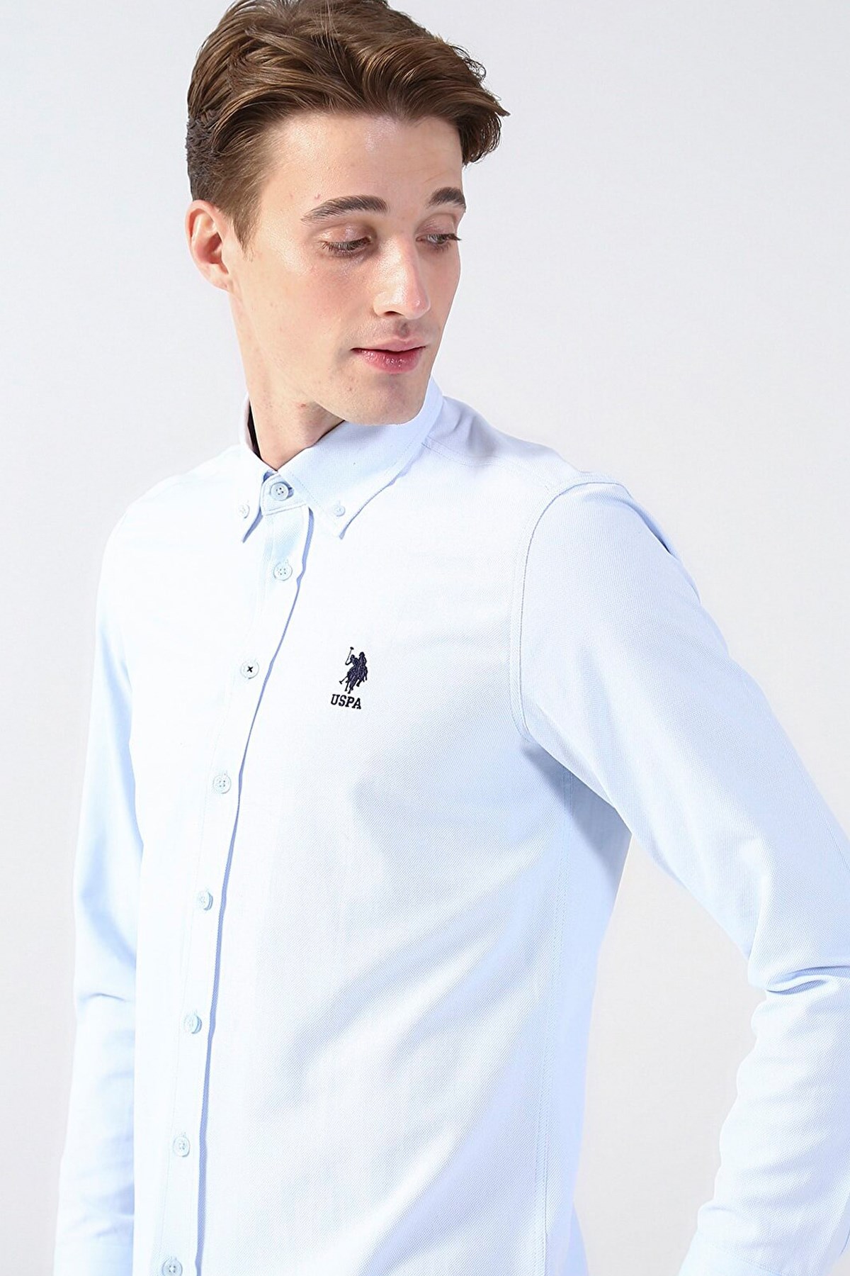 U.S. Polo Assn. Erkek Gömlek 50256741-VR003 Mavi
