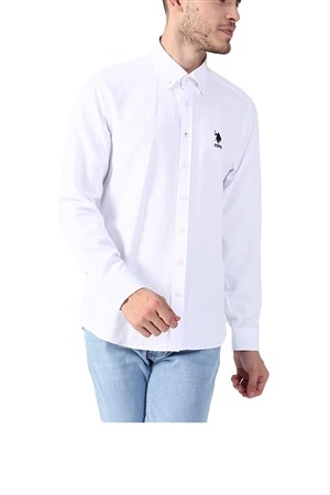 U.S. Polo Assn. Erkek Gömlek 50256741-VR013 Beyaz