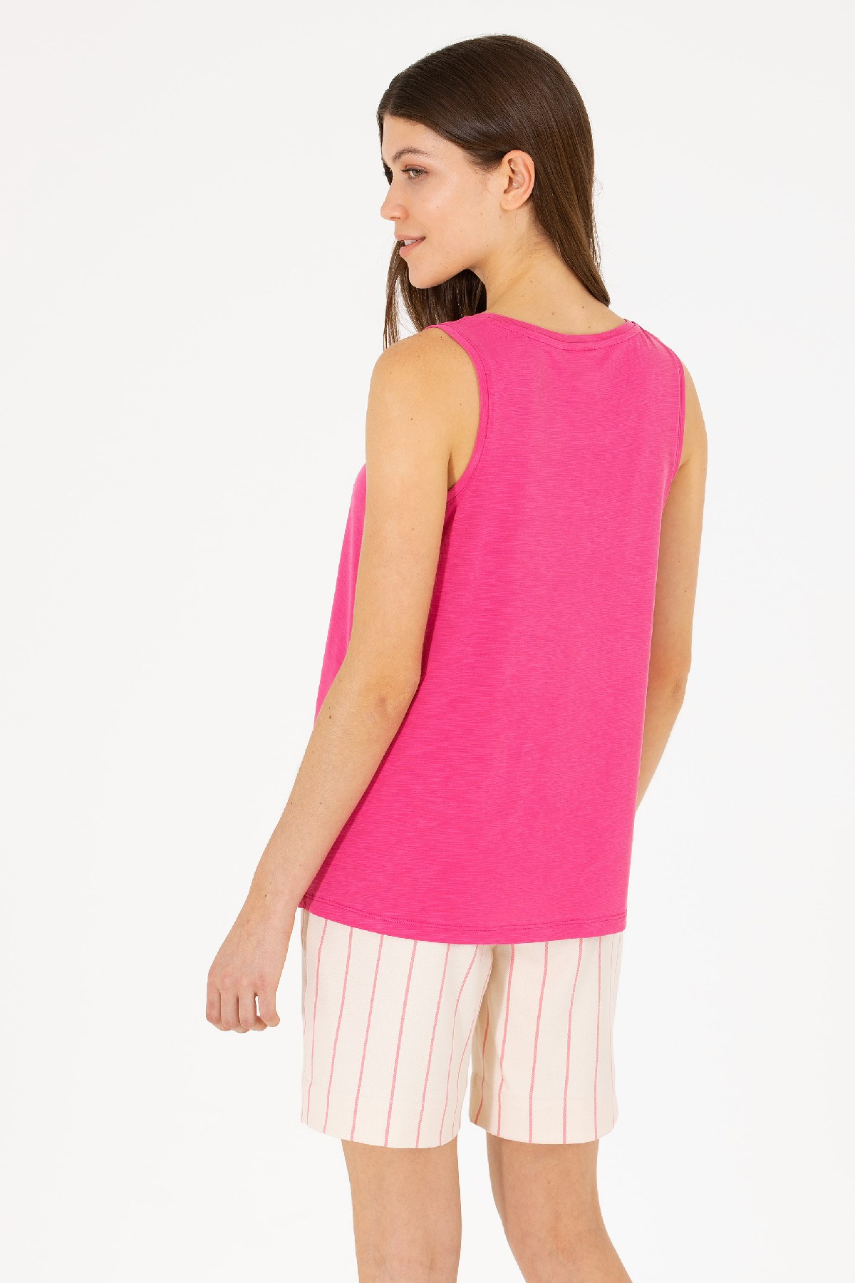 U.S. Polo Assn. Kadın Tişört 50262481-VR023 Pembe