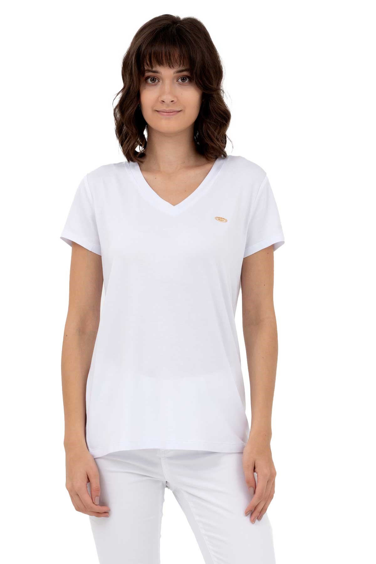 U.S. Polo Assn. Kadın Tişört 50262610-VR013 Beyaz