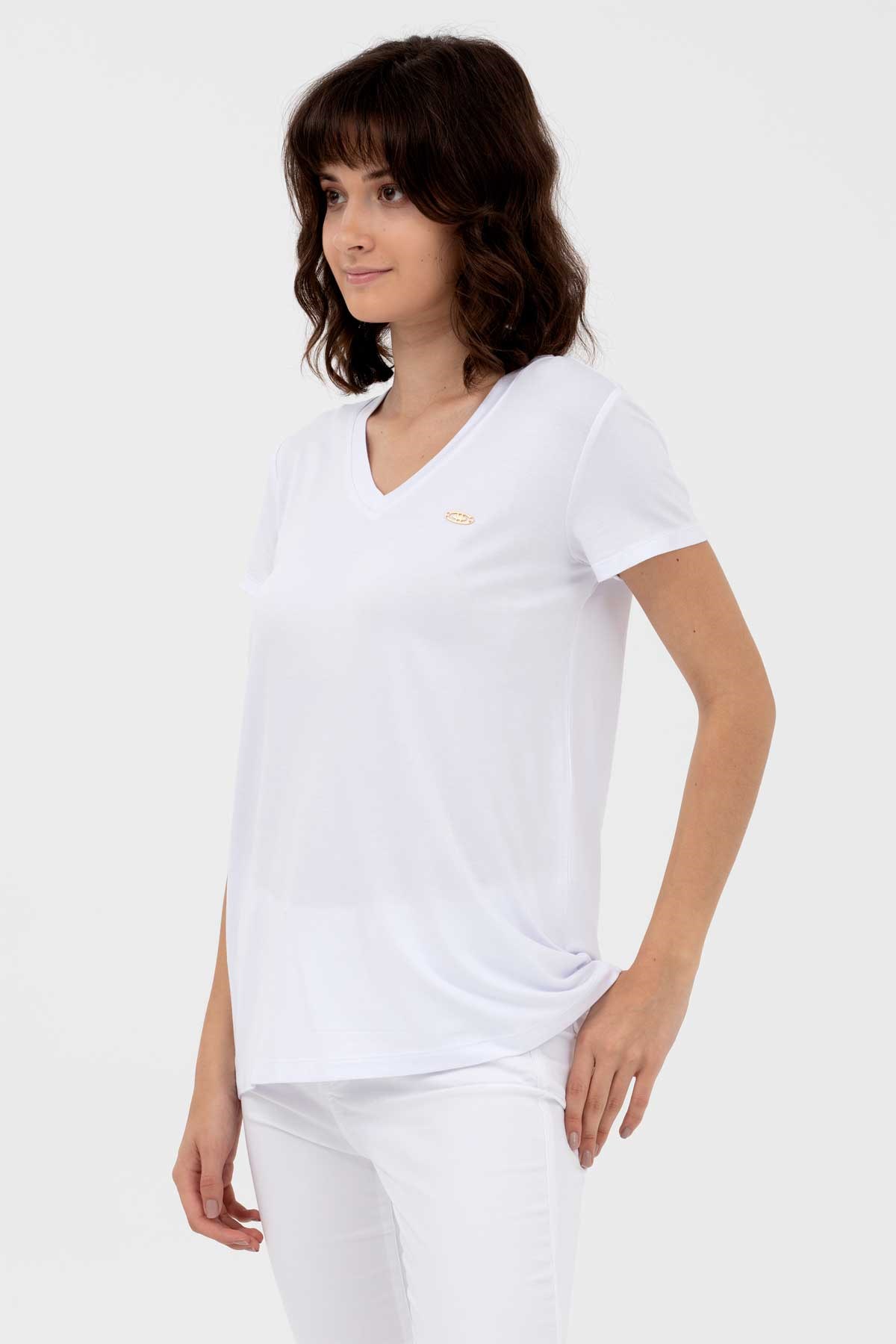 U.S. Polo Assn. Kadın Tişört 50262610-VR013 Beyaz