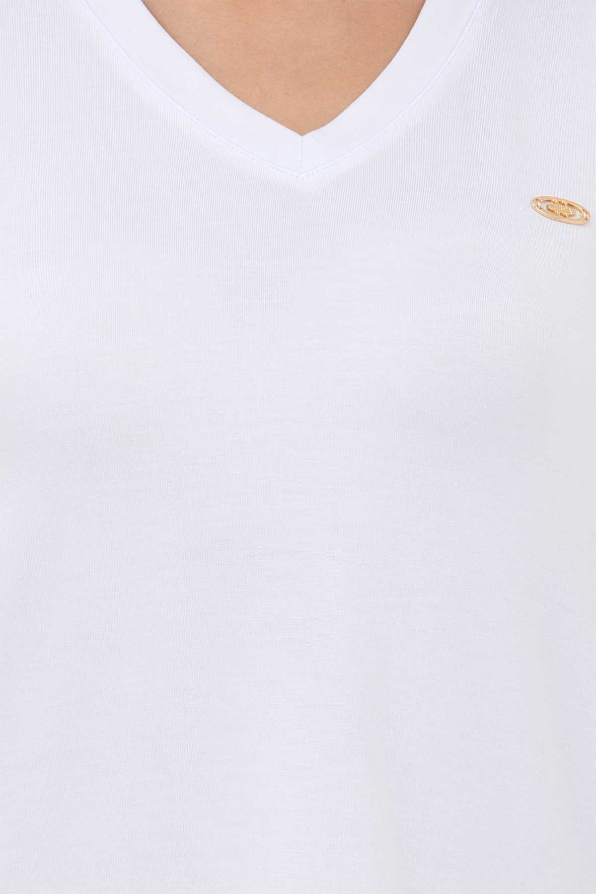 U.S. Polo Assn. Kadın Tişört 50262610-VR013 Beyaz