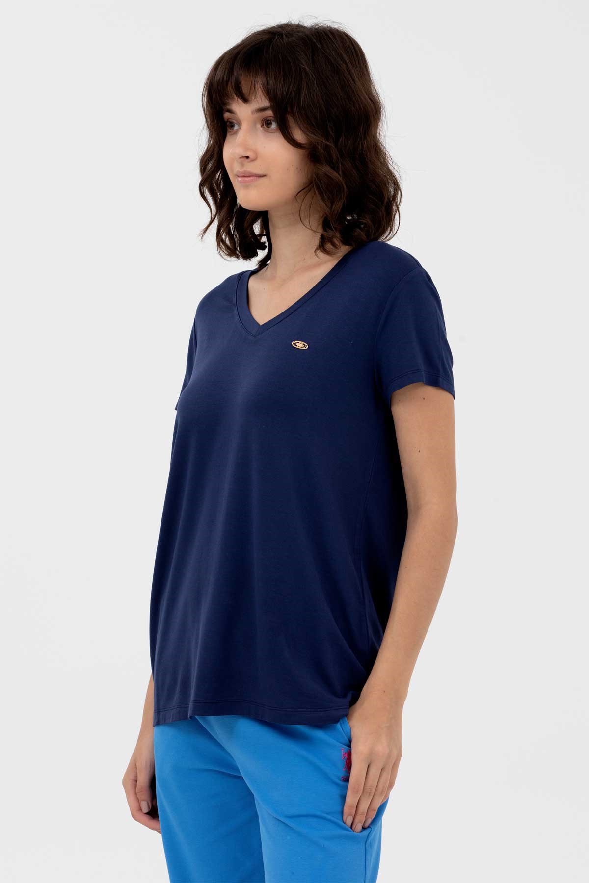 U.S. Polo Assn. Kadın Tişört 50262610-VR033 Lacivert