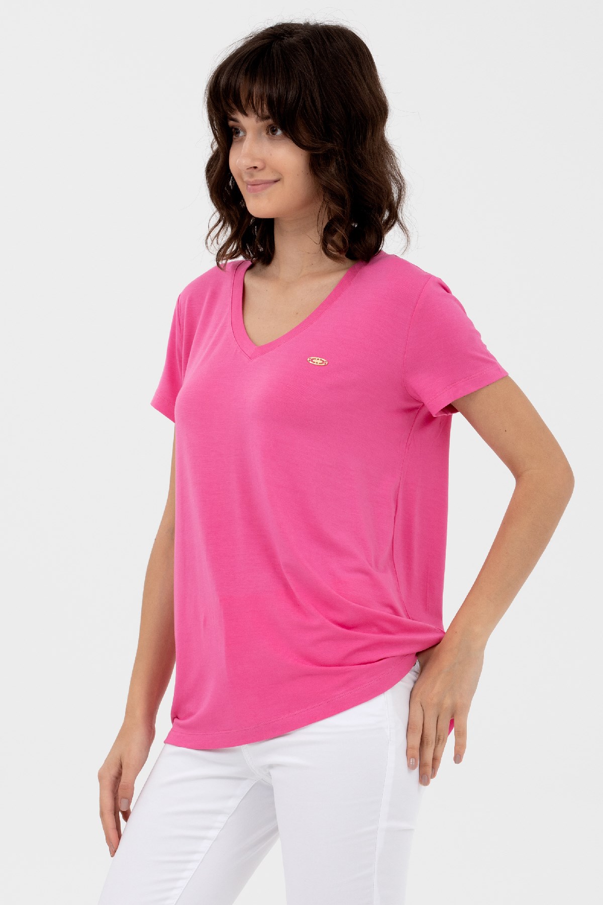 U.S. Polo Assn. Kadın Tişört 50262610-VR041 Pembe