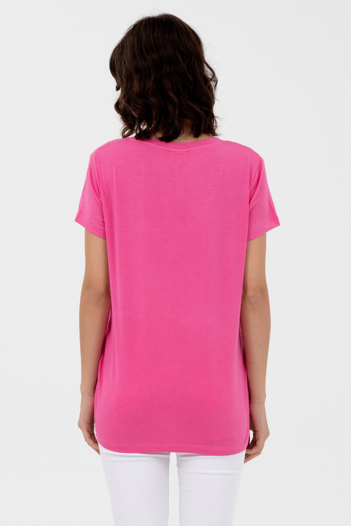 U.S. Polo Assn. Kadın Tişört 50262610-VR041 Pembe