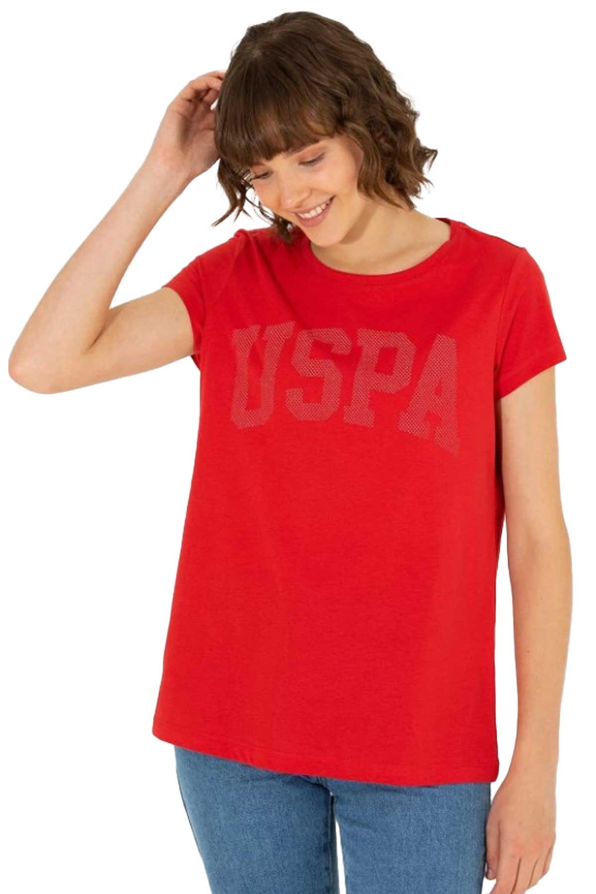U.S. Polo Assn. Kadın Tişört 50262670-VR030 Kırmızı