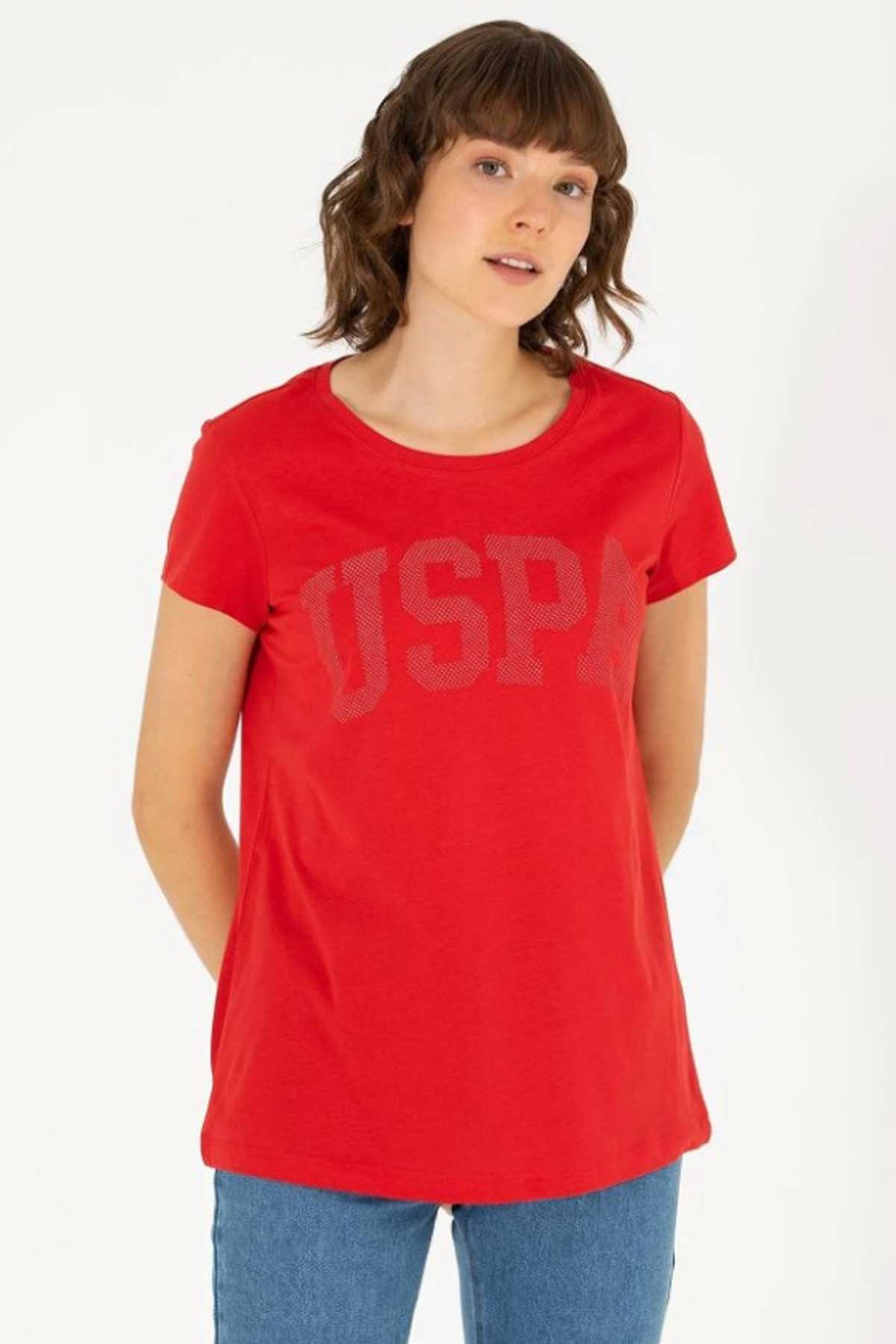 U.S. Polo Assn. Kadın Tişört 50262670-VR030 Kırmızı