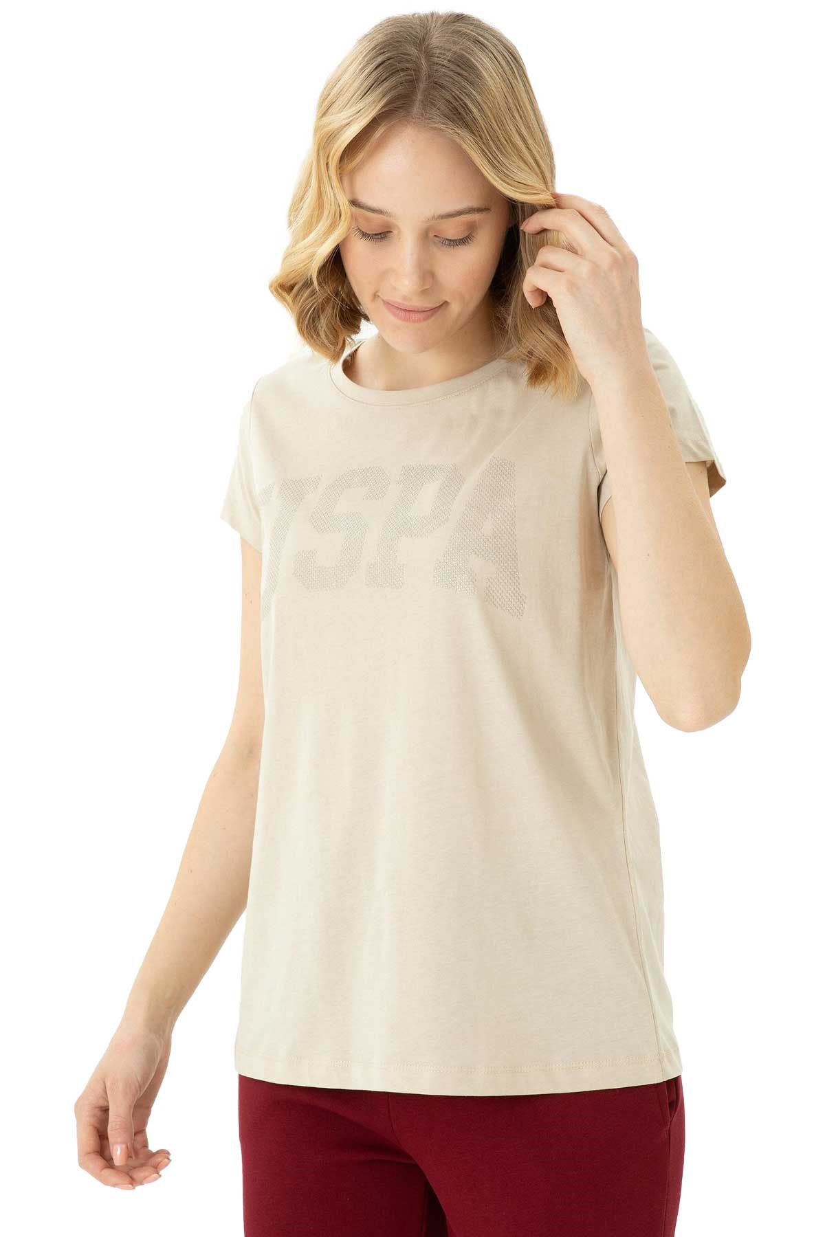 U.S. Polo Assn. Kadın Tişört 50262670-VR049 Bej