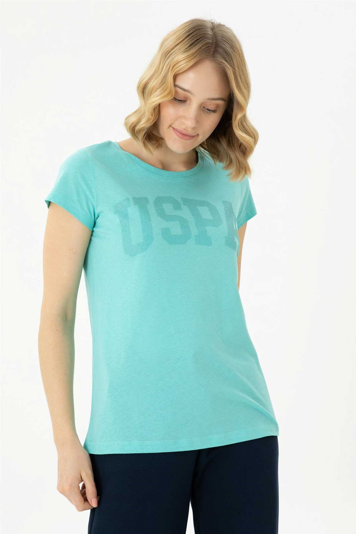 U.S. Polo Assn. Kadın Tişört 50262670-VR090 Yeşil