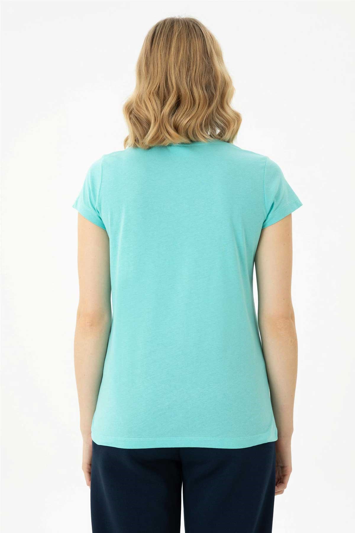 U.S. Polo Assn. Kadın Tişört 50262670-VR090 Yeşil