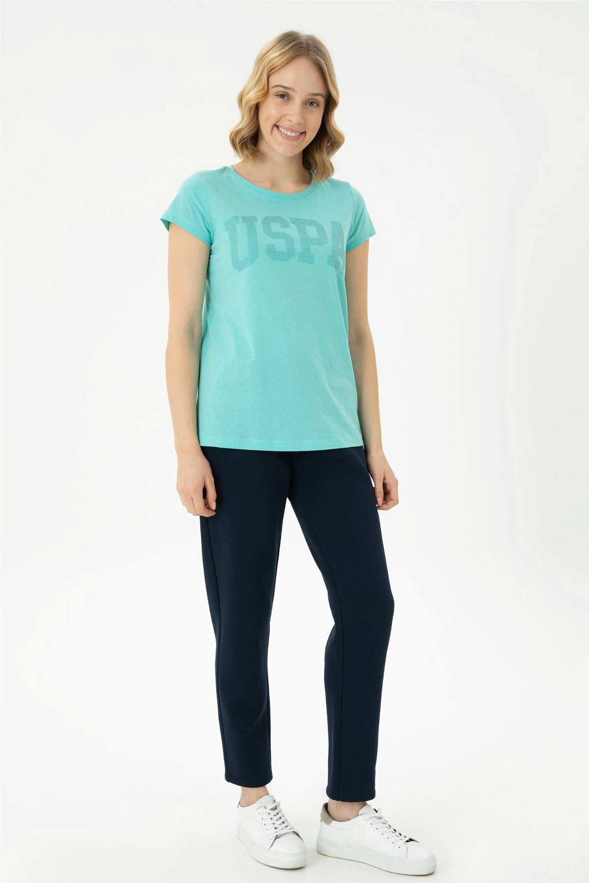 U.S. Polo Assn. Kadın Tişört 50262670-VR090 Yeşil