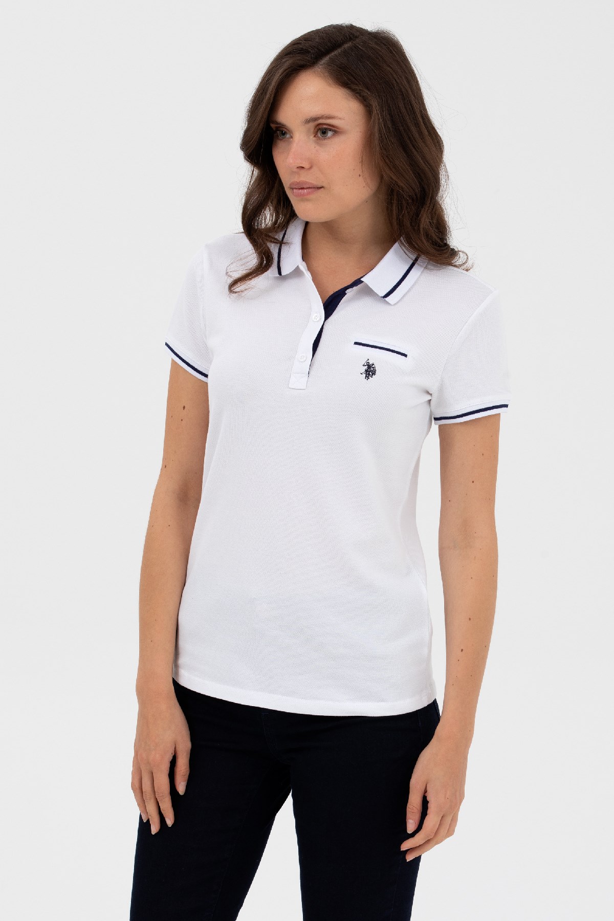 U.S. Polo Assn. Kadın Tişört 50262671-VR013 Beyaz