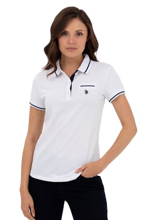 U.S. Polo Assn. Kadın Tişört 50262671-VR013 Beyaz