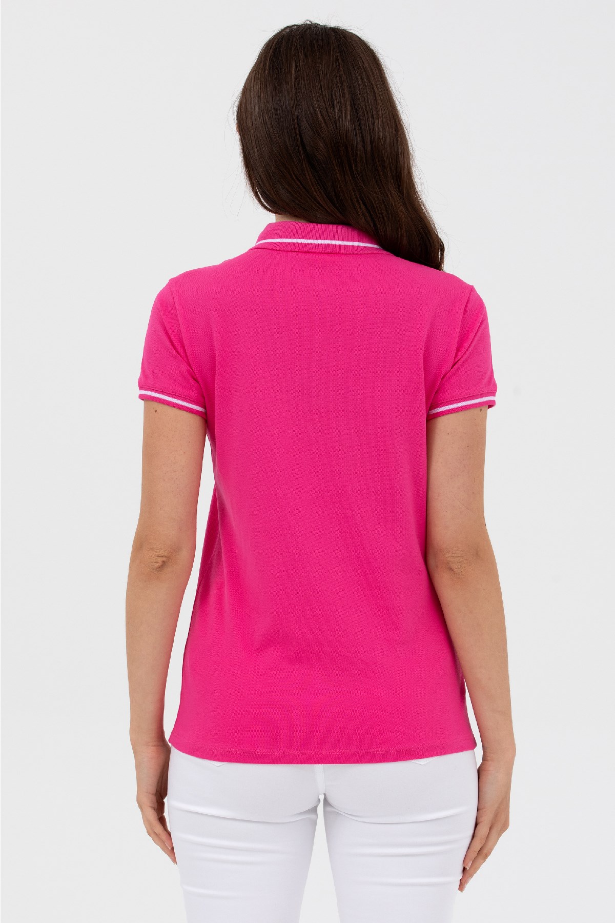 U.S. Polo Assn. Kadın Tişört 50262671-VR023 Pembe