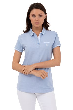 U.S. Polo Assn. Kadın Tişört 50262671-VR036 Mavi