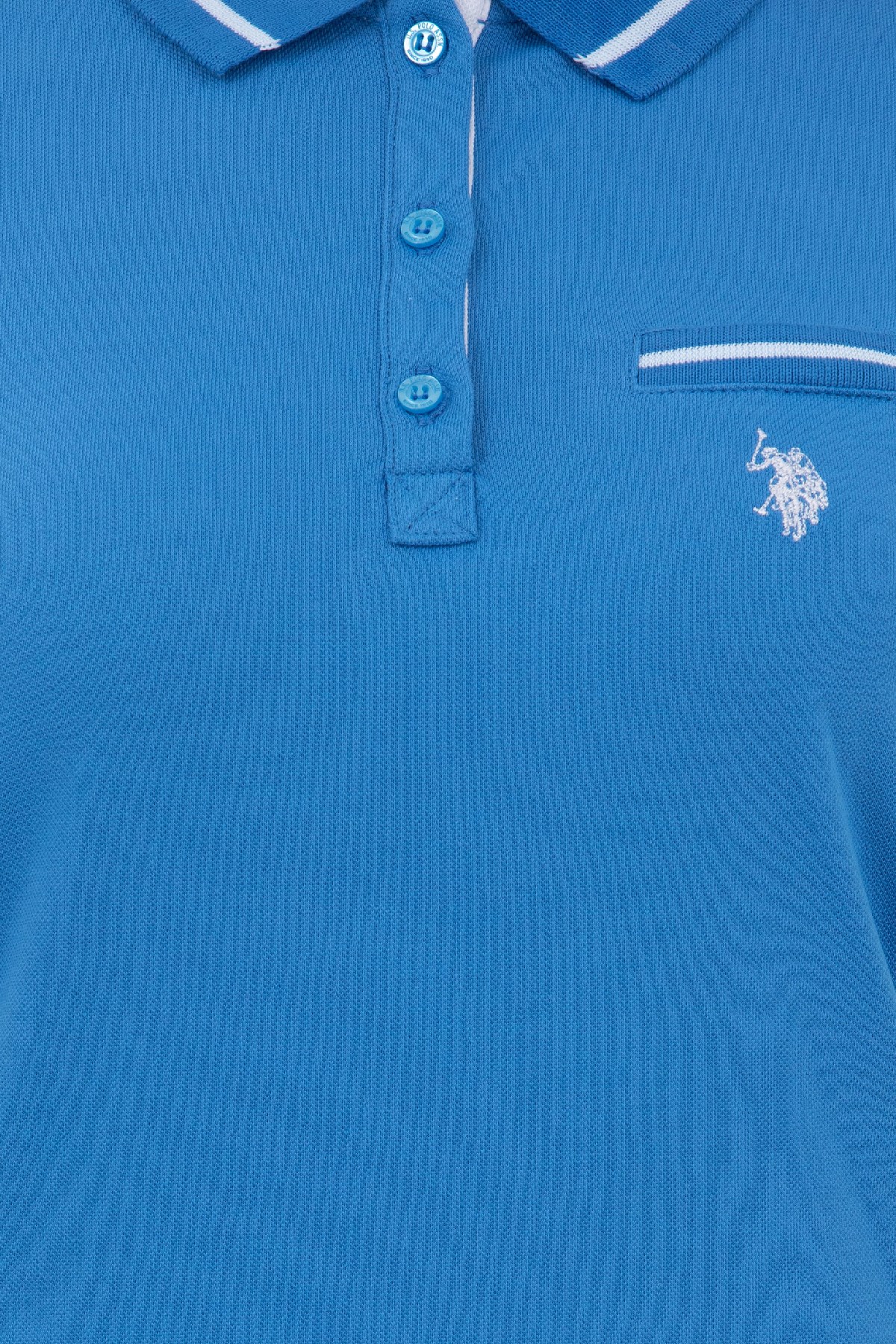 U.S. Polo Assn. Kadın Tişört 50262671-VR045 Mavi