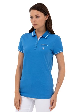 U.S. Polo Assn. Kadın Tişört 50262671-VR045 Mavi