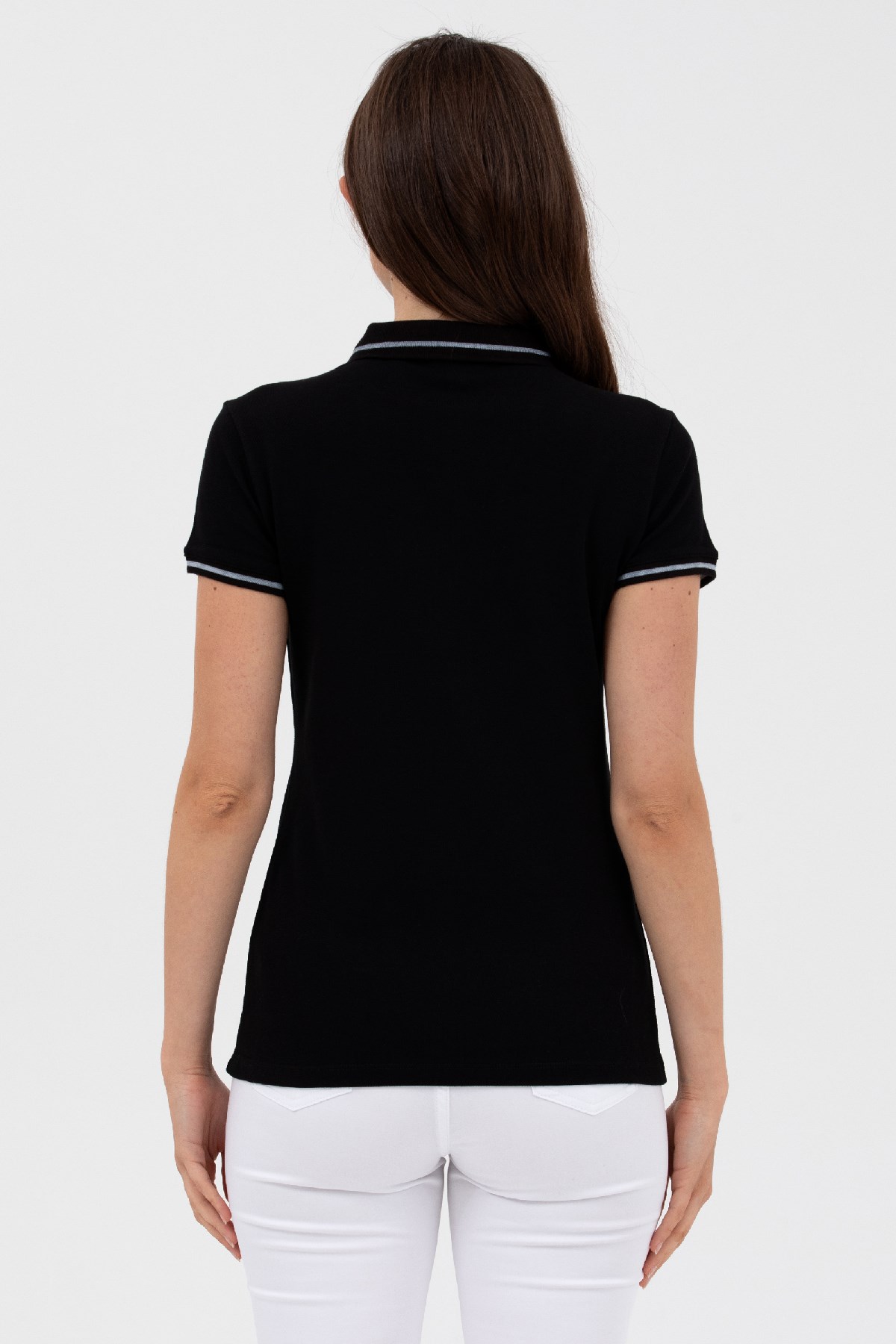 U.S. Polo Assn. Kadın Tişört 50262671-VR046 Siyah