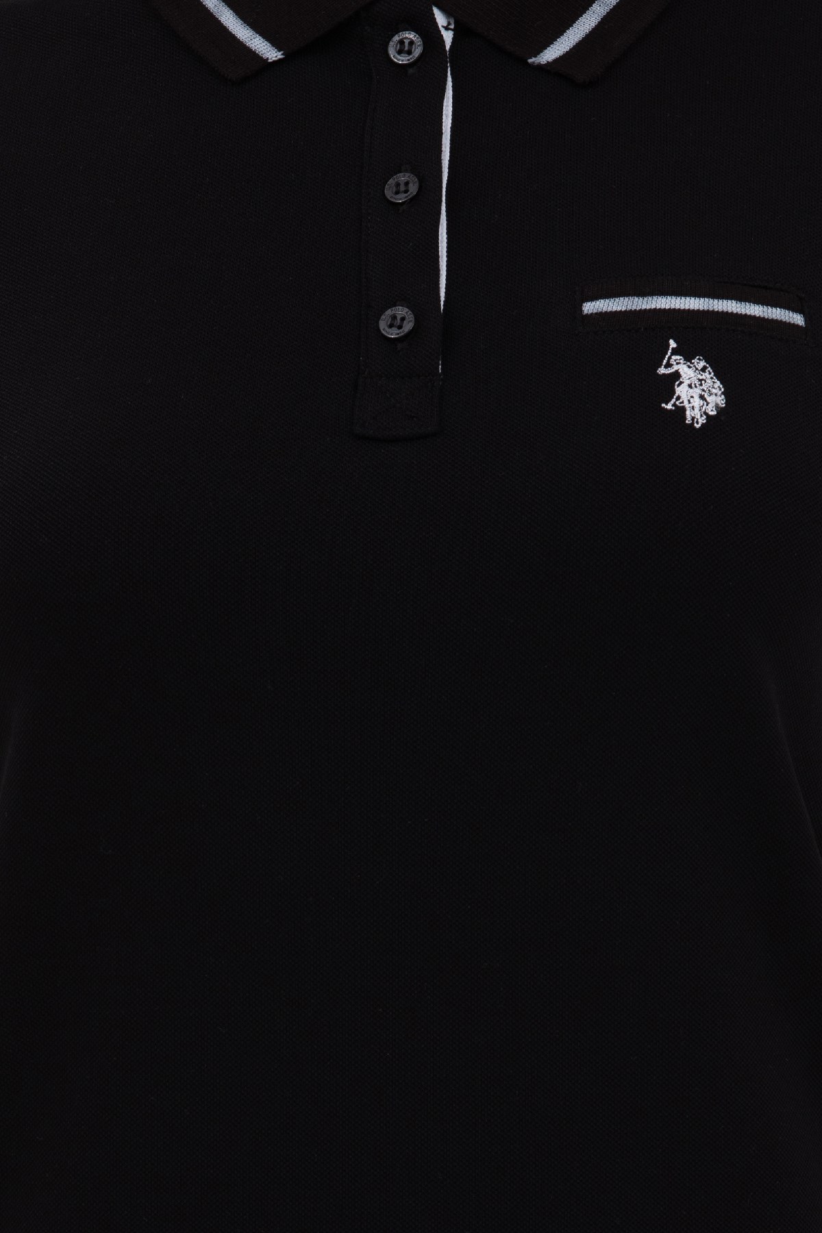 U.S. Polo Assn. Kadın Tişört 50262671-VR046 Siyah