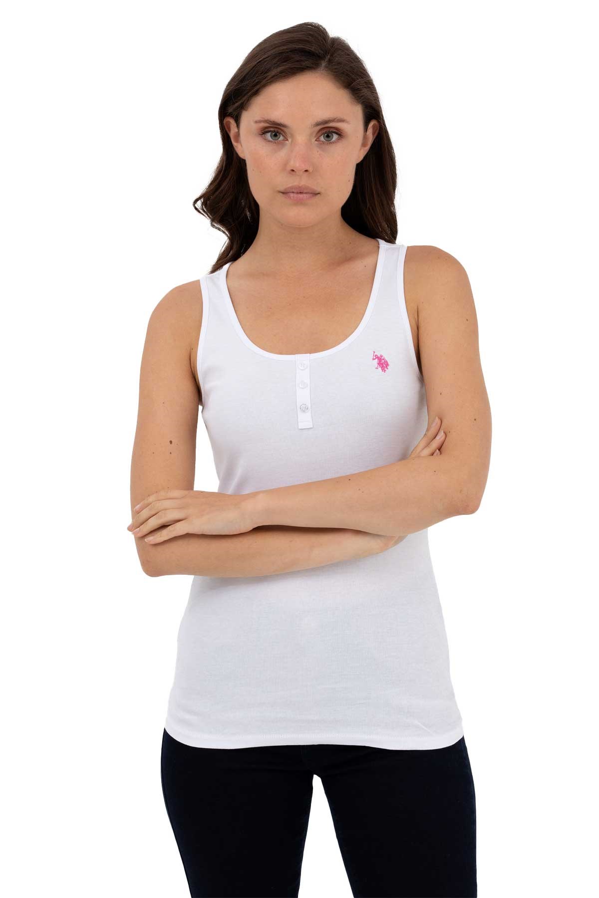 U.S. Polo Assn. Kadın Tişört 50262673-VR013 Beyaz
