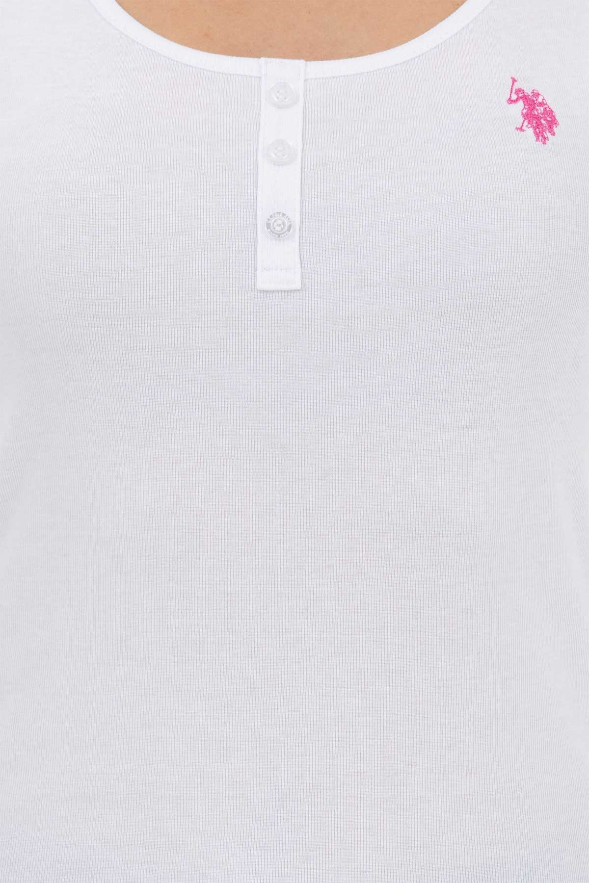 U.S. Polo Assn. Kadın Tişört 50262673-VR013 Beyaz