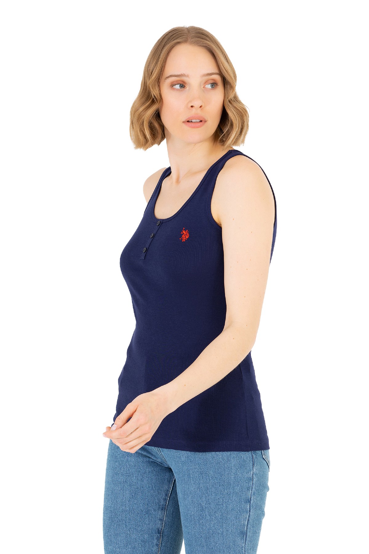 U.S. Polo Assn. Kadın Tişört 50262673-VR033 Lacivert