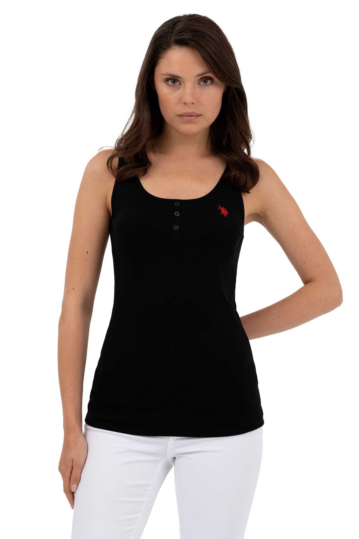 U.S. Polo Assn. Kadın Tişört 50262673-VR046 Siyah