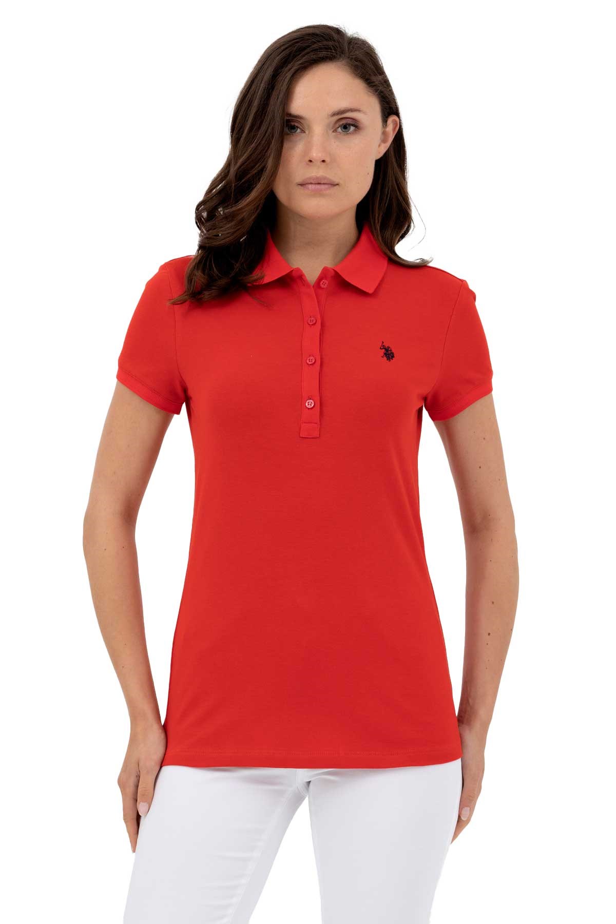U.S. Polo Assn. Kadın Tişört 50262675-VR030 Kırmızı