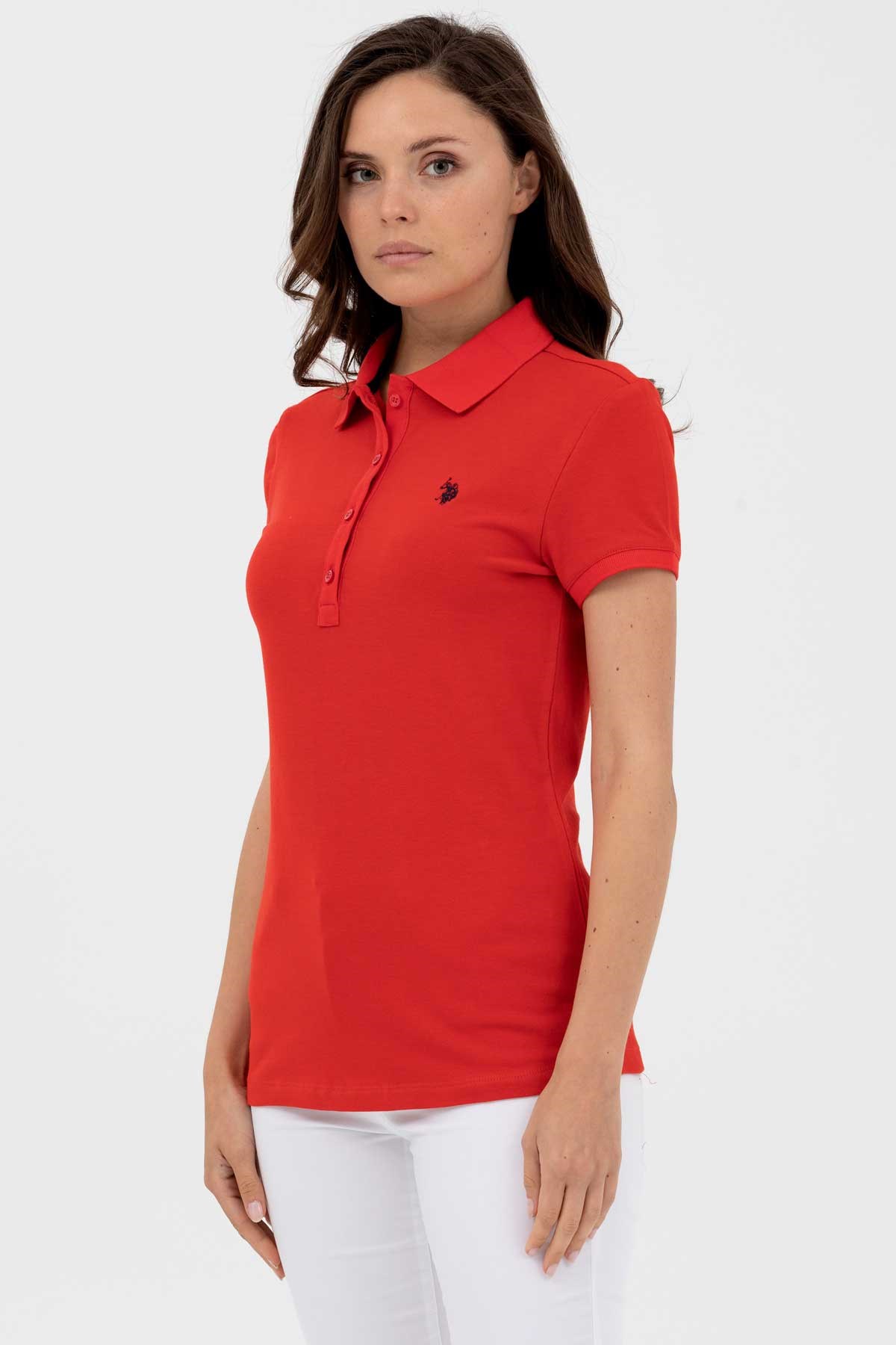 U.S. Polo Assn. Kadın Tişört 50262675-VR030 Kırmızı